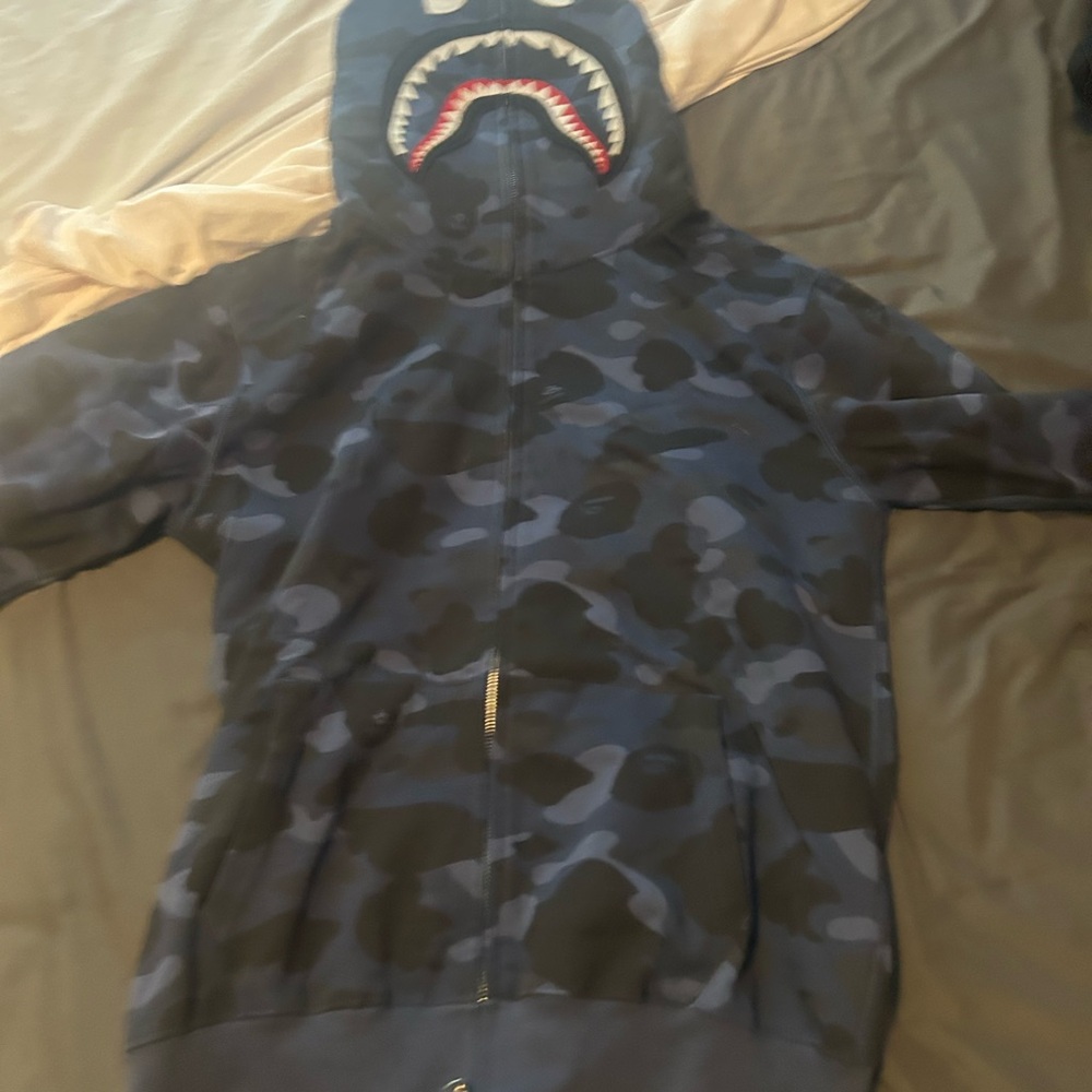 Bape Dark Blue Lightweight Shark Jacket